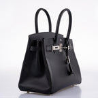 Hermes Birkin 30 Black Epsom Palladium Hardware - 2020, Y - hardware detail