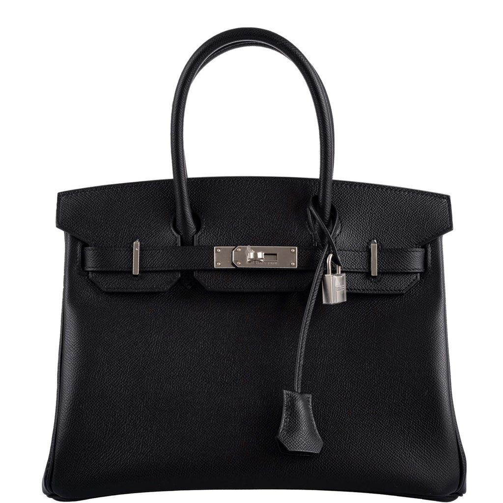 Hermes Birkin 30 Black Epsom Palladium Hardware - 2020, Y - hardware detail