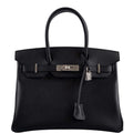 Hermes Birkin 30 Black Epsom Palladium Hardware - 2020, Y - hardware detail