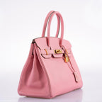 Hermes Birkin 30 HSS Rose Confetti Chevre Gold Hardware - 2015, T - hardware detail