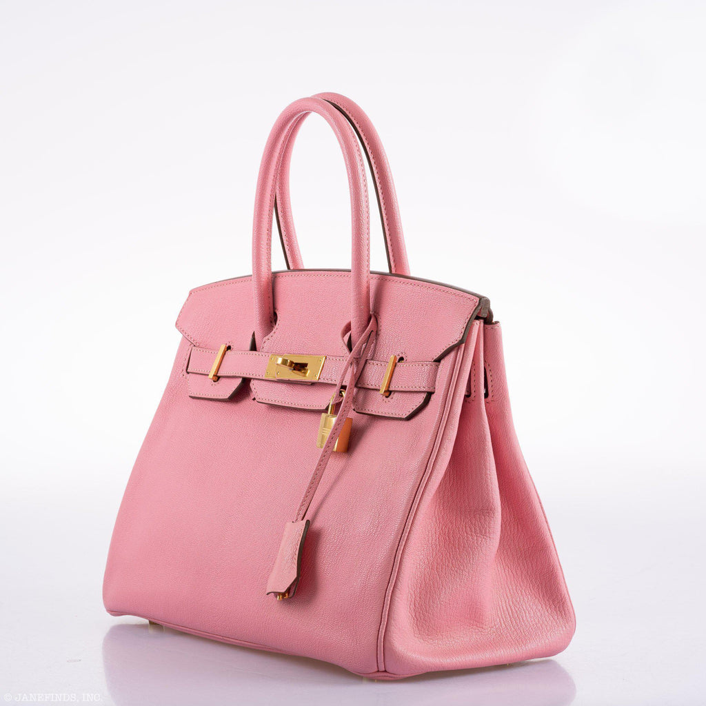 Hermes Birkin 30 HSS Rose Confetti Chevre Gold Hardware - 2015, T - hardware detail