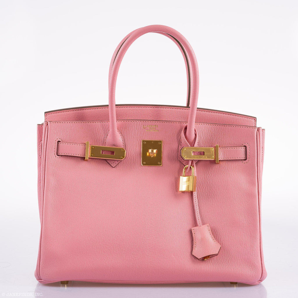 Hermes Birkin 30 HSS Rose Confetti Chevre Gold Hardware - 2015, T - hardware detail