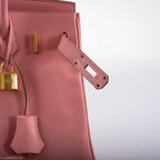 Hermes Birkin 30 HSS Rose Confetti Chevre Gold Hardware - 2015, T - hardware detail