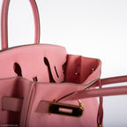 Hermes Birkin 30 HSS Rose Confetti Chevre Gold Hardware - 2015, T - hardware detail