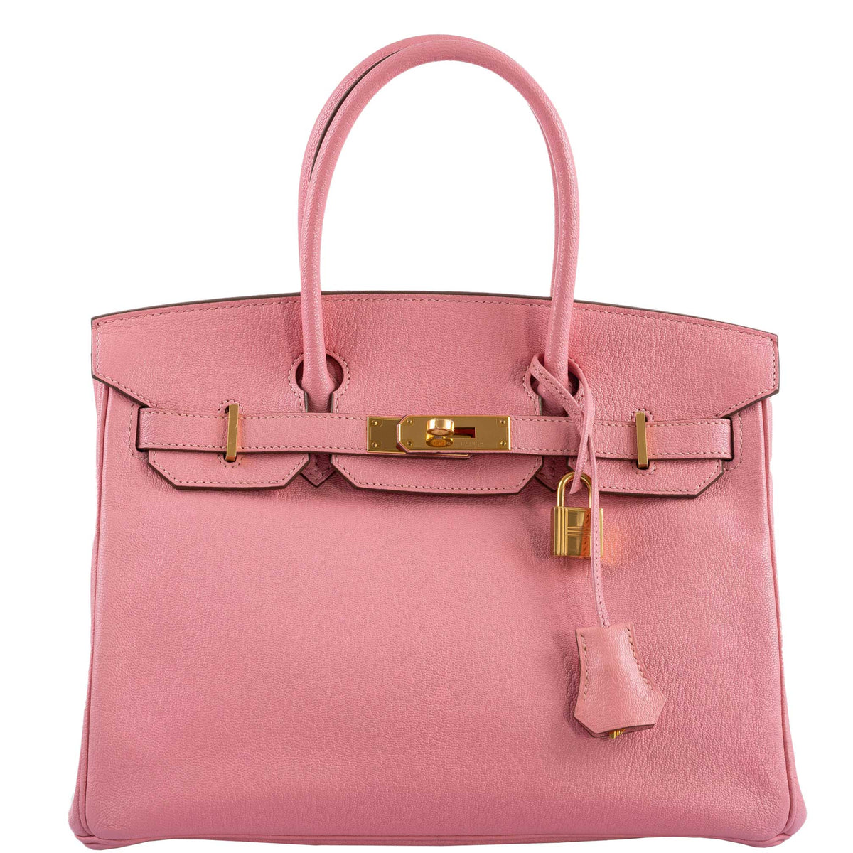Hermes Birkin 30 HSS Rose Confetti Chevre Gold Hardware - 2015, T - hardware detail