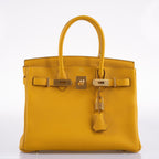 Hermes Birkin 30 Jaune Ambre Togo Gold Hardware - 2018, C - hardware detail