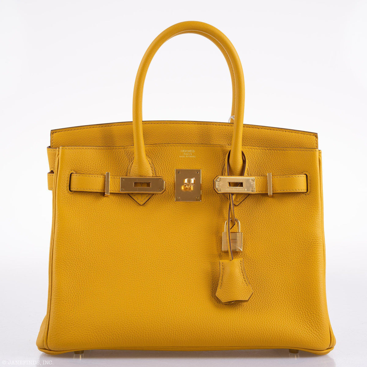 Hermes Birkin 30 Jaune Ambre Togo Gold Hardware - 2018, C - hardware detail
