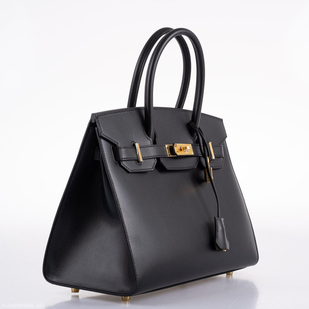 Hermes Birkin 30 Sellier Black Veau Monsieur Leather Gold Hardware - 2020, Y - hardware detail