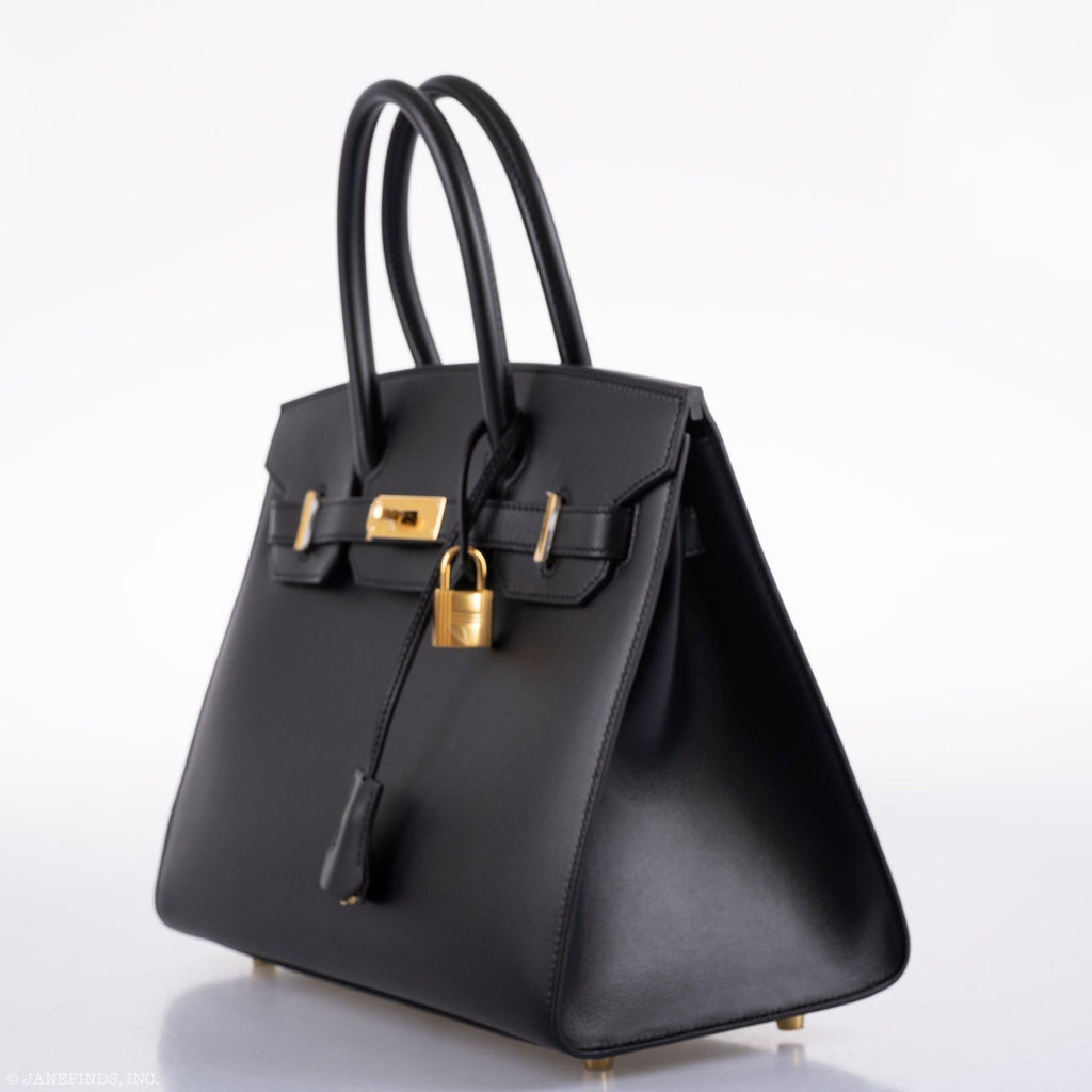 Hermes Birkin 30 Sellier Black Veau Monsieur Leather Gold Hardware - 2020, Y - hardware detail