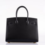 Hermes Birkin 30 Sellier Black Veau Monsieur Leather Gold Hardware - 2020, Y - hardware detail