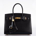 Hermes Birkin 30 Sellier Black Veau Monsieur Leather Gold Hardware - 2020, Y - hardware detail
