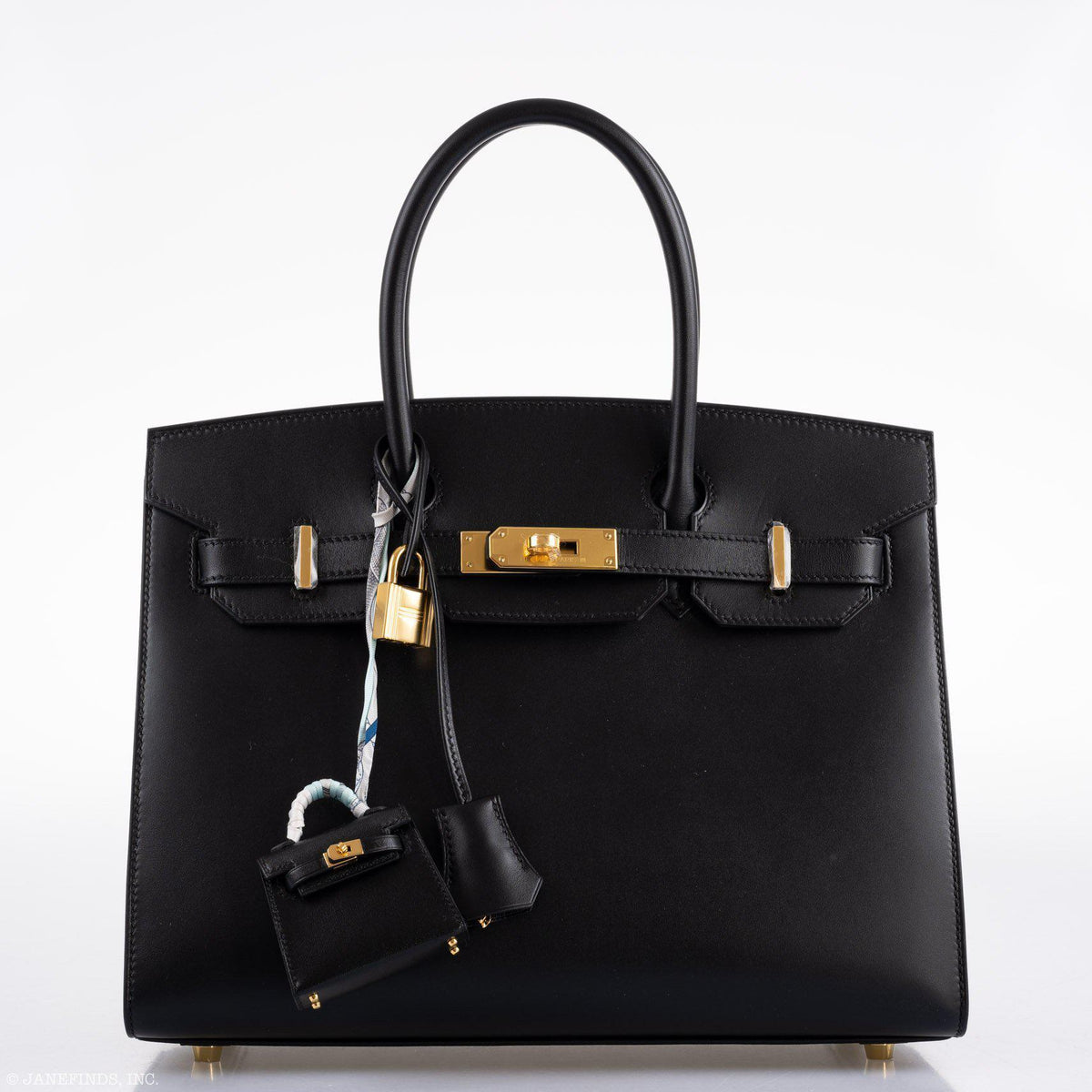 Hermes Birkin 30 Sellier Black Veau Monsieur Leather Gold Hardware - 2020, Y - hardware detail