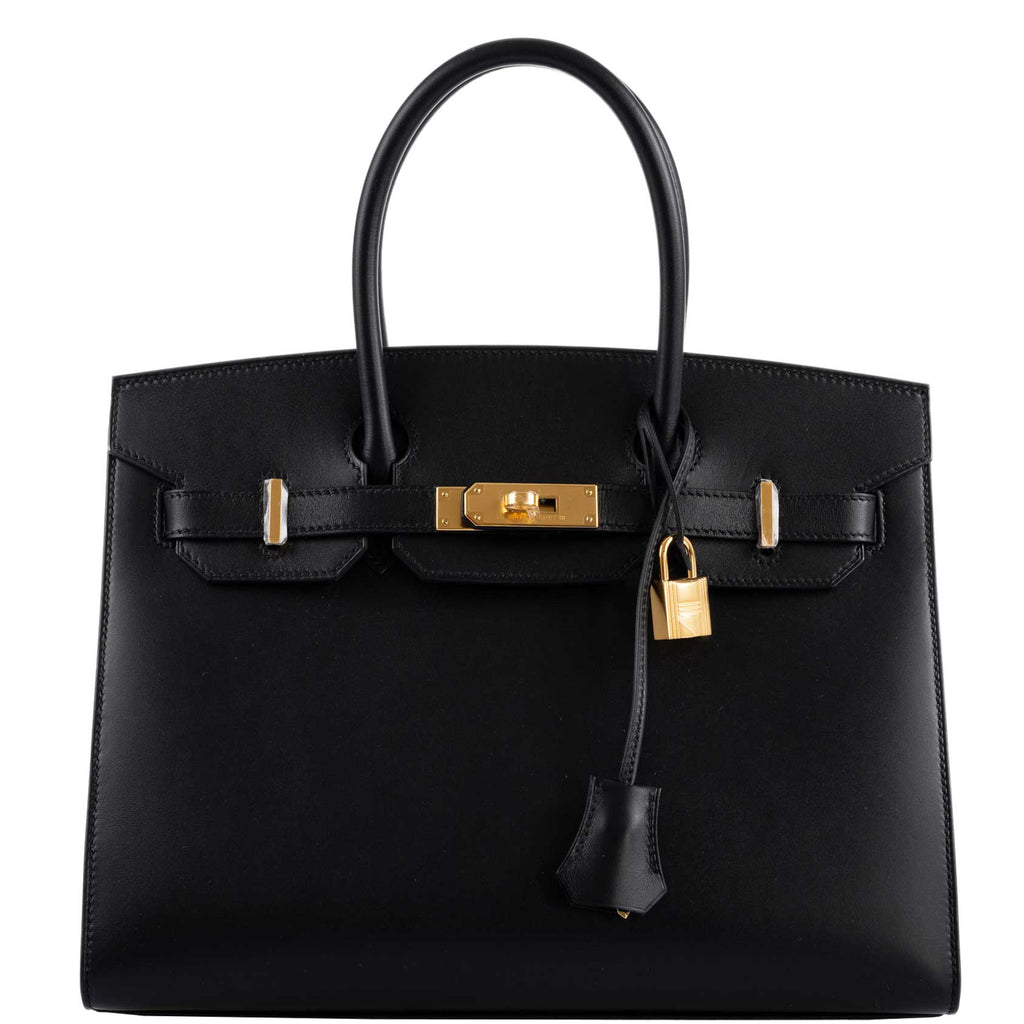 Hermes Birkin 30 Sellier Black Veau Monsieur Leather Gold Hardware - 2020, Y - hardware detail