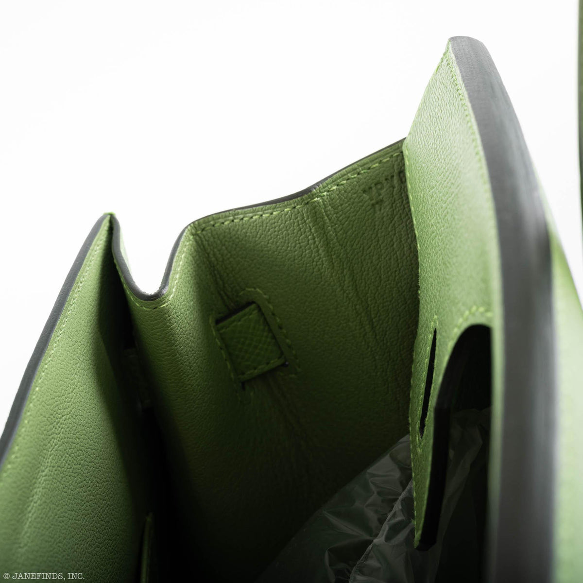 Hermes Birkin 30 Sellier Vert Criquet Madame Grain Palladium Hardware - 2020, Y - hardware detail