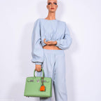 Hermes Birkin 30 Sellier Vert Criquet Madame Grain Palladium Hardware - 2020, Y - hardware detail