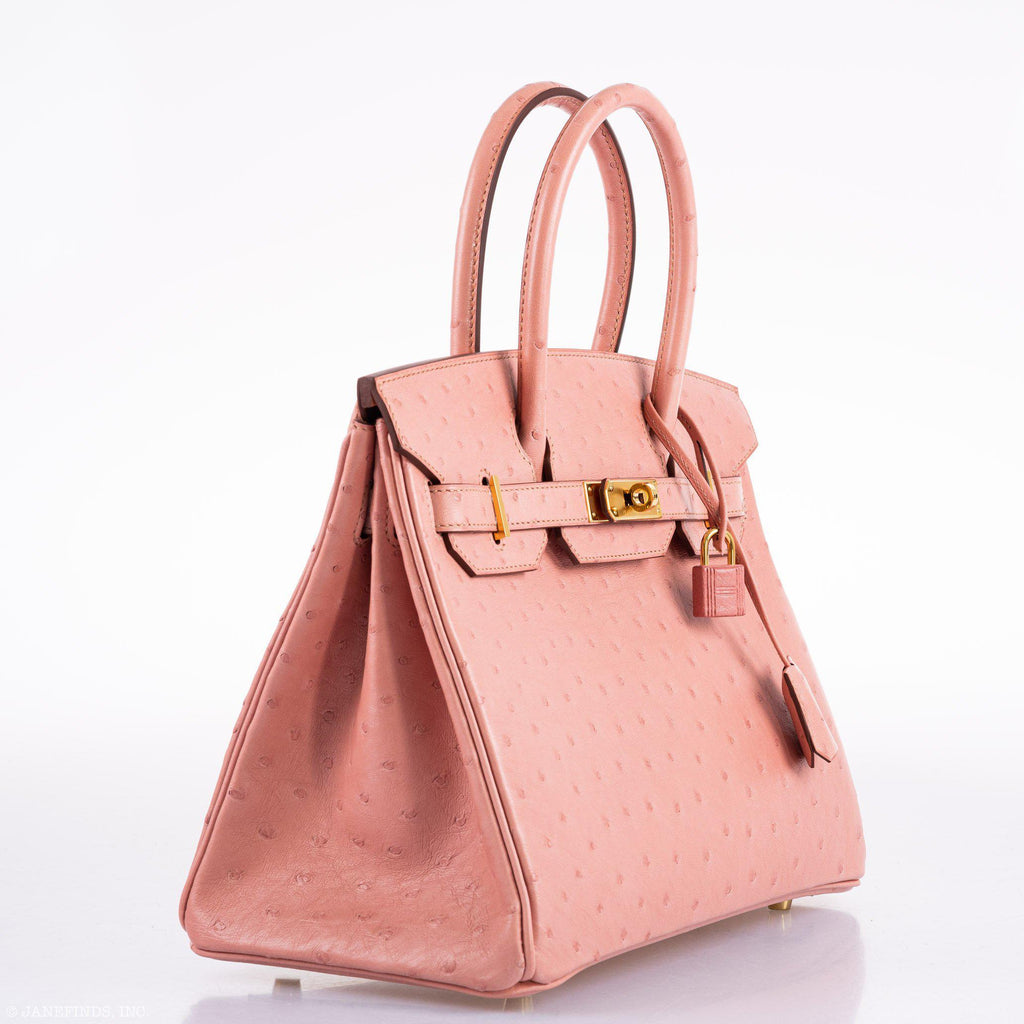 Hermes Birkin 30 Terre Cuite Ostrich Gold Hardware - 2020, Y - hardware detail