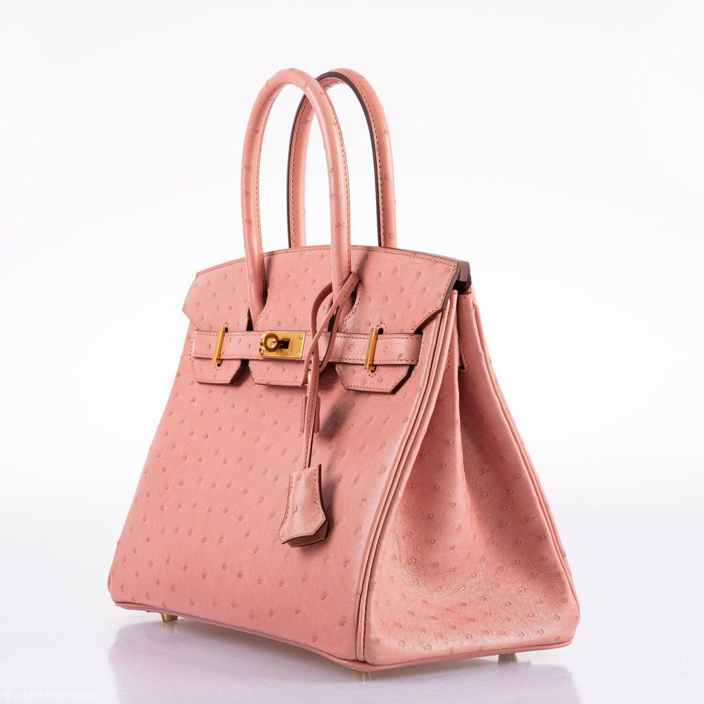 Hermes Birkin 30 Terre Cuite Ostrich Gold Hardware - 2020, Y - hardware detail