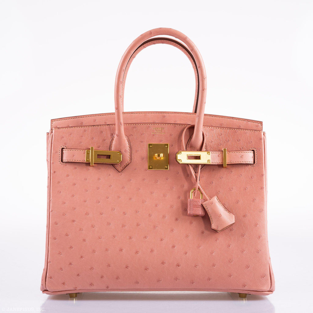 Hermes Birkin 30 Terre Cuite Ostrich Gold Hardware - 2020, Y - hardware detail