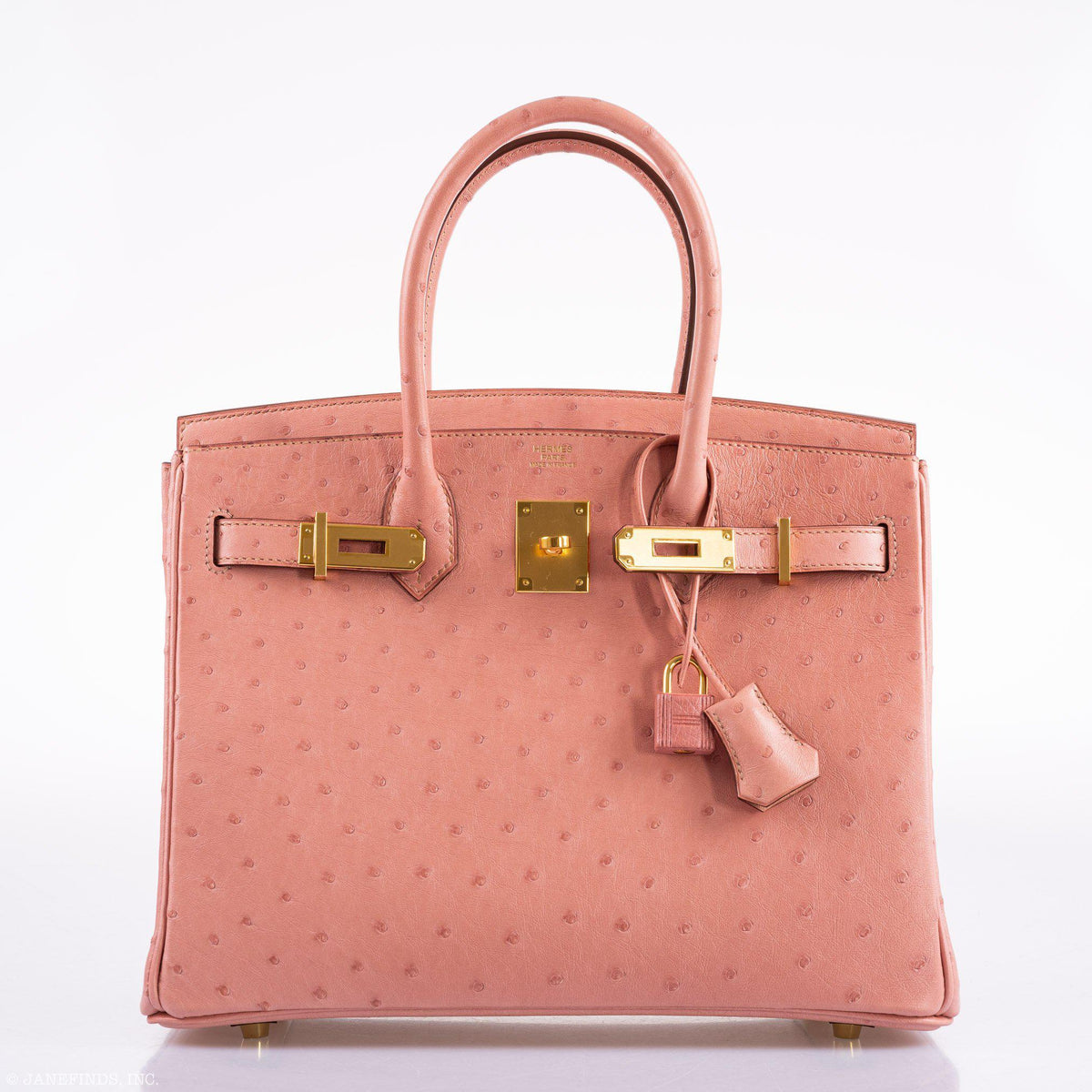Hermes Birkin 30 Terre Cuite Ostrich Gold Hardware - 2020, Y - hardware detail