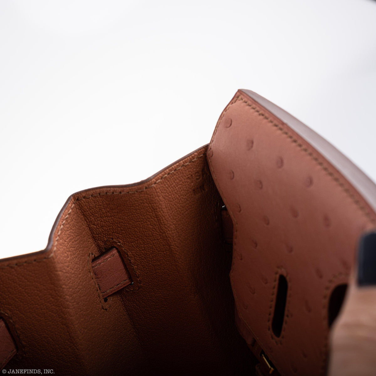 Hermes Birkin 30 Terre Cuite Ostrich Gold Hardware - 2020, Y - hardware detail