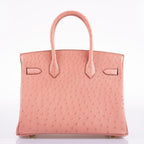 Hermes Birkin 30 Terre Cuite Ostrich Gold Hardware - 2020, Y - hardware detail