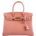 Hermes Birkin 30 Terre Cuite Ostrich Gold Hardware - 2020, Y - hardware detail