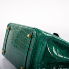 Hermes Birkin 30 Vert Emerald Niloticus Crocodile Gold Hardware - 2019, D - hardware detail