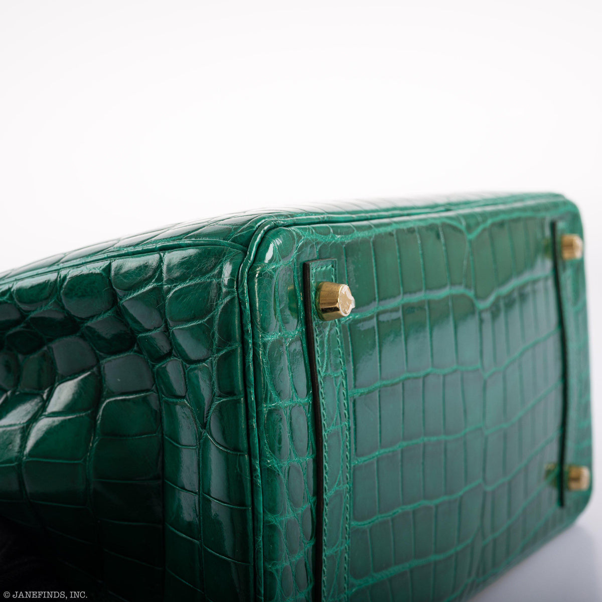 Hermes Birkin 30 Vert Emerald Niloticus Crocodile Gold Hardware - 2019, D - hardware detail