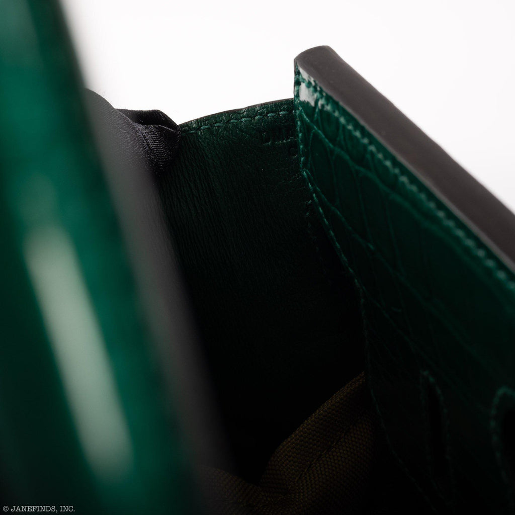 Hermes Birkin 30 Vert Emerald Niloticus Crocodile Gold Hardware - 2019, D - hardware detail