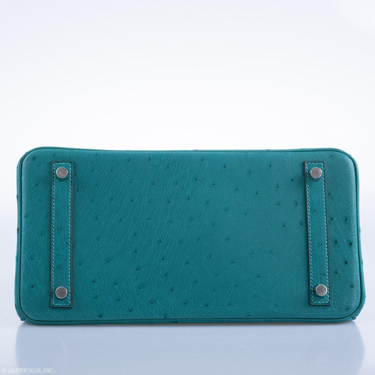 Hermes Birkin 30 Vert Verone Ostrich Palladium Hardware - 2020, Y - hardware detail