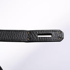 Hermes Birkin 35 Black Ardenne Gold Hardware - C Square - hardware detail