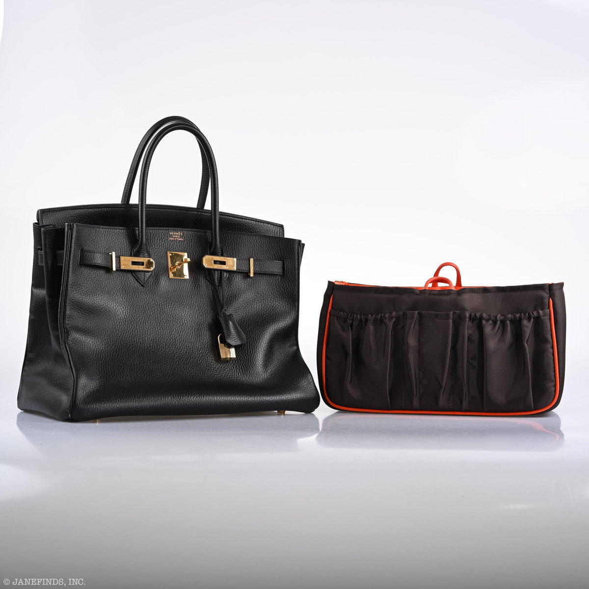 Hermes Birkin 35 Black Ardenne Gold Hardware - C Square - hardware detail