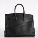 Hermes Birkin 35 Black Ardenne Gold Hardware - C Square - hardware detail