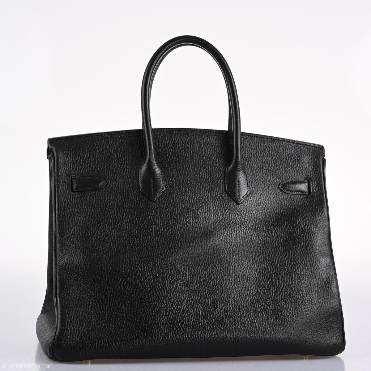 Hermes Birkin 35 Black Ardenne Gold Hardware - C Square - hardware detail