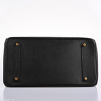 Hermes Birkin 35 Black Ardenne Gold Hardware - C Square - hardware detail