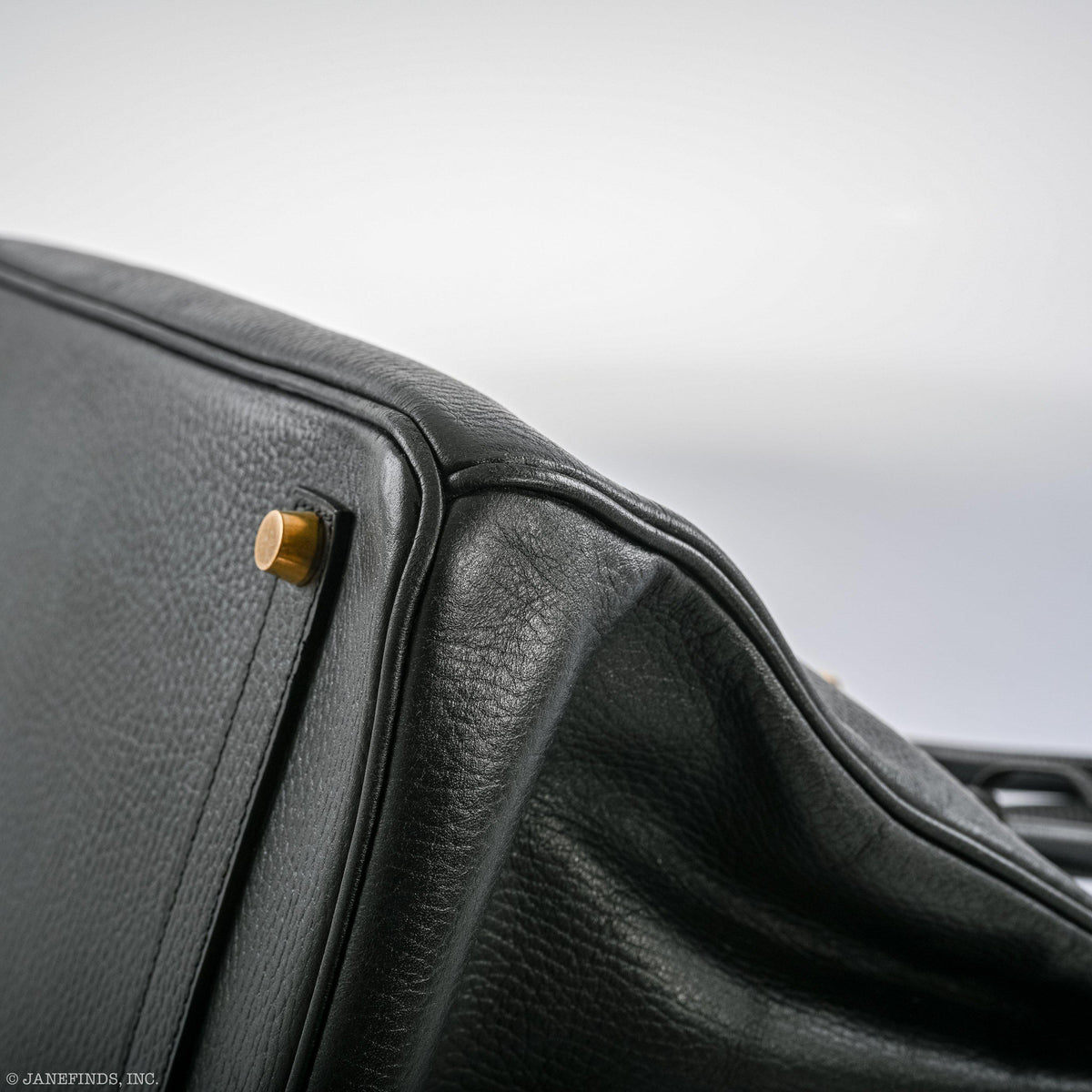 Hermes Birkin 35 Black Ardenne Gold Hardware - C Square - hardware detail