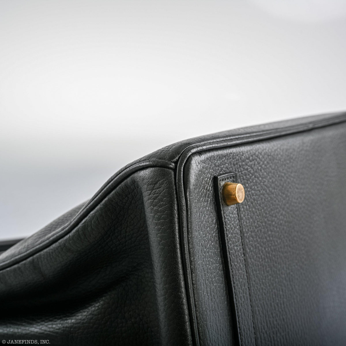 Hermes Birkin 35 Black Ardenne Gold Hardware - C Square - hardware detail