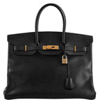 Hermes Birkin 35 Black Ardenne Gold Hardware - C Square - hardware detail