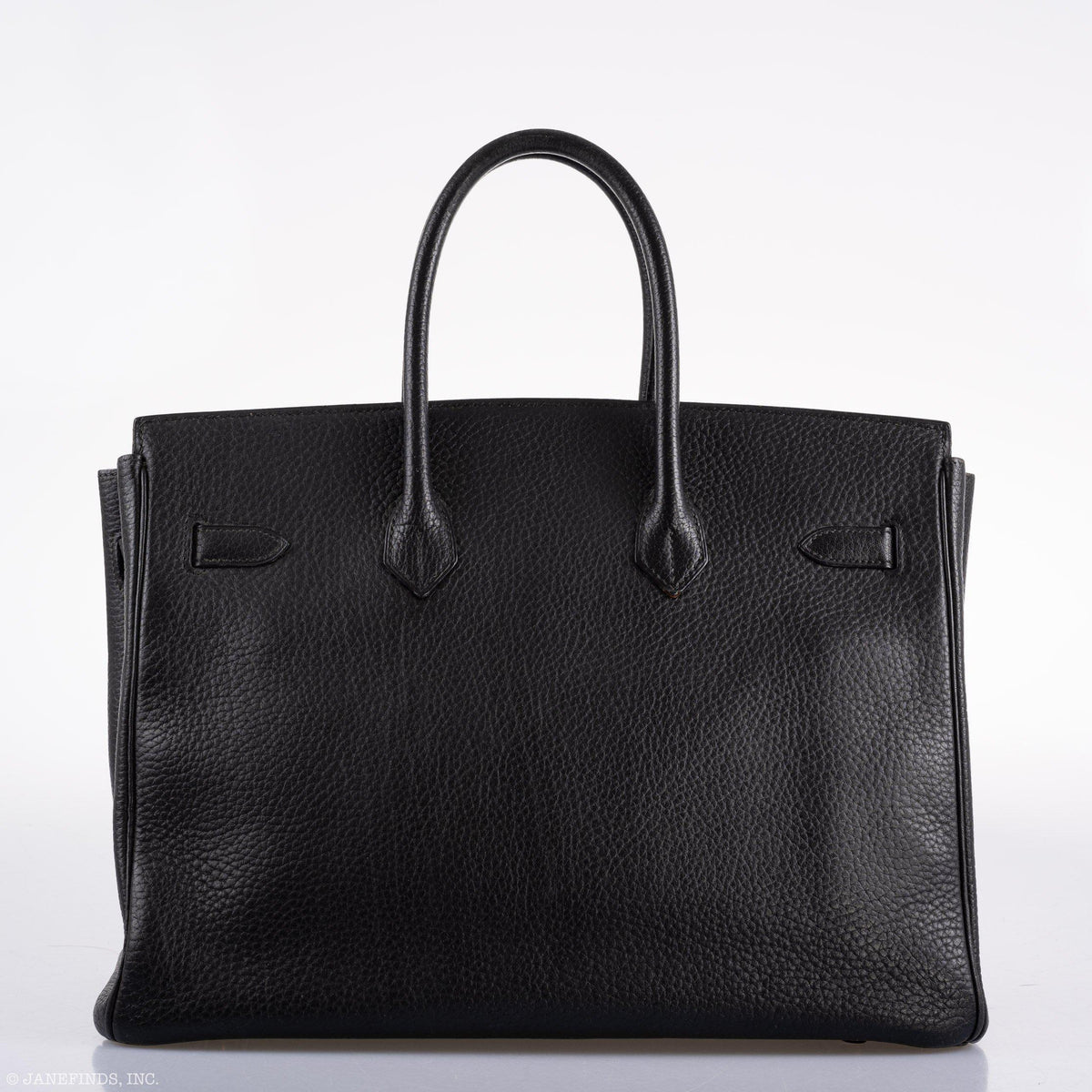 Hermes Birkin 35 Black Ardennes Leather Gold Hardware - Circle W - hardware detail