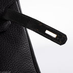 Hermes Birkin 35 Black Ardennes Leather Gold Hardware - Circle W - hardware detail
