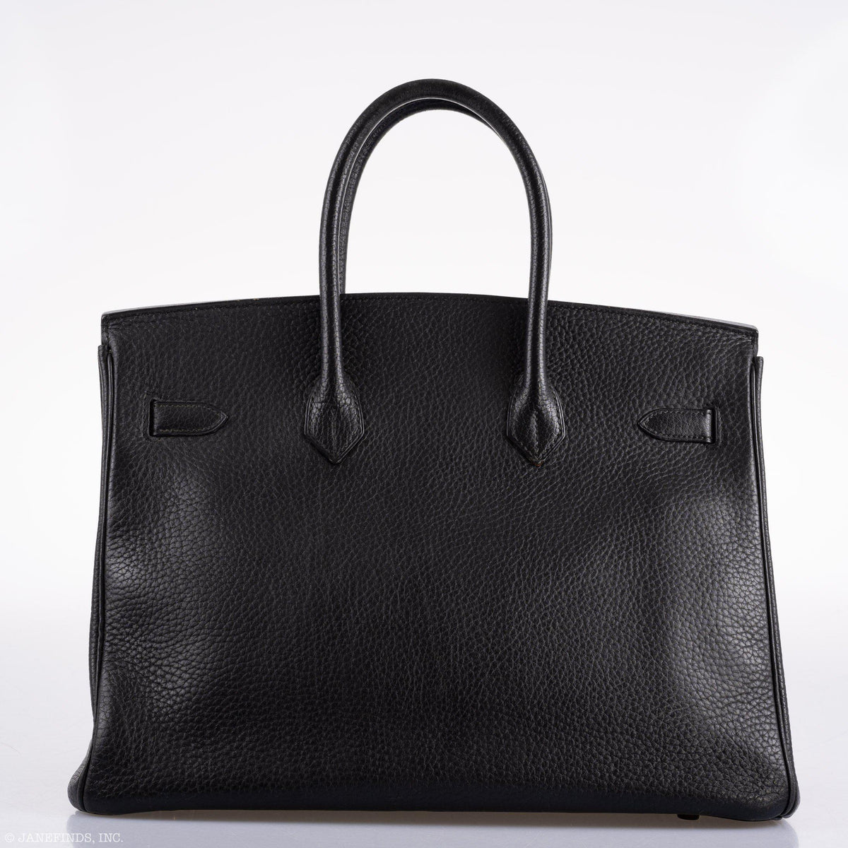 Hermes Birkin 35 Black Ardennes Leather Gold Hardware - Circle W - hardware detail