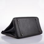 Hermes Birkin 35 Black Ardennes Leather Gold Hardware - Circle W - hardware detail