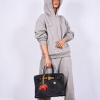 Hermes Birkin 35 Black Clemence Leather Gold Hardware - Square N - hardware detail