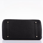 Hermes Birkin 35 Black Togo Palladium Hardware - 2003, Square G  - hardware detail