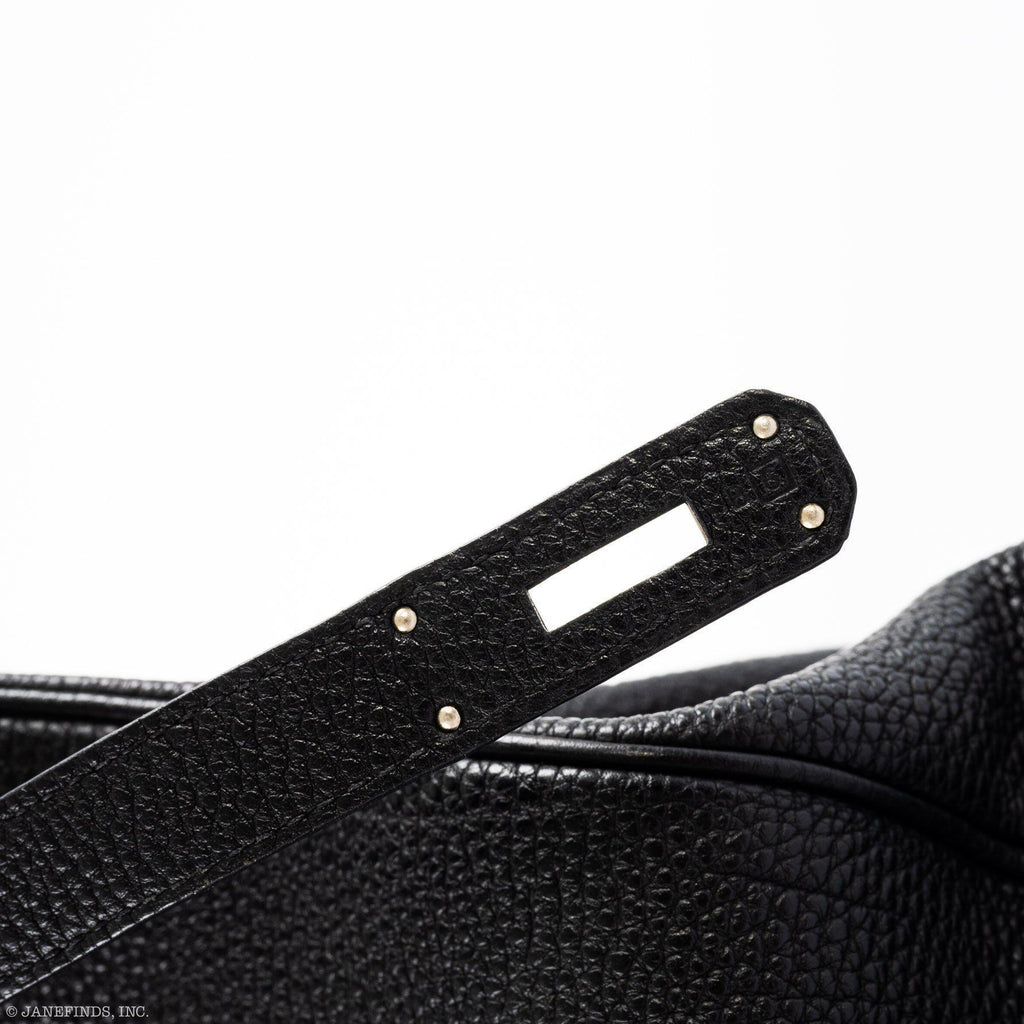 Hermes Birkin 35 Black Togo Palladium Hardware - 2003, Square G  - hardware detail