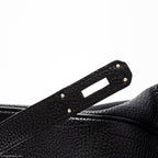 Hermes Birkin 35 Black Togo Palladium Hardware - 2003, Square G  - hardware detail