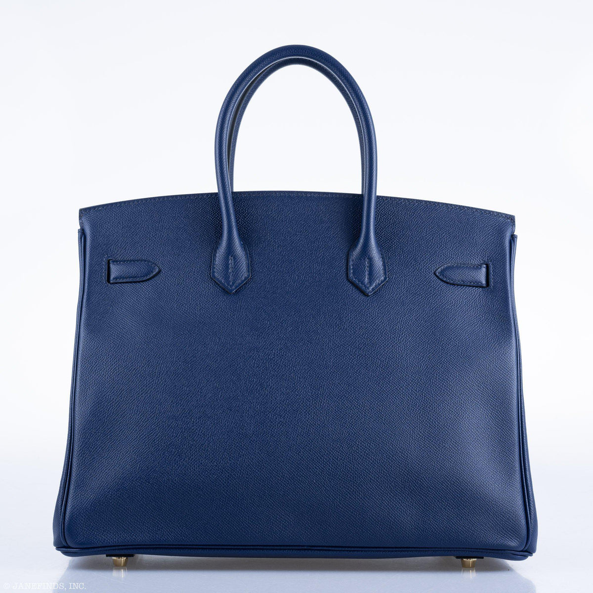 Hermes Birkin 35 Blue Saphire Epsom with Gold Hardware - 2016, X - hardware detail