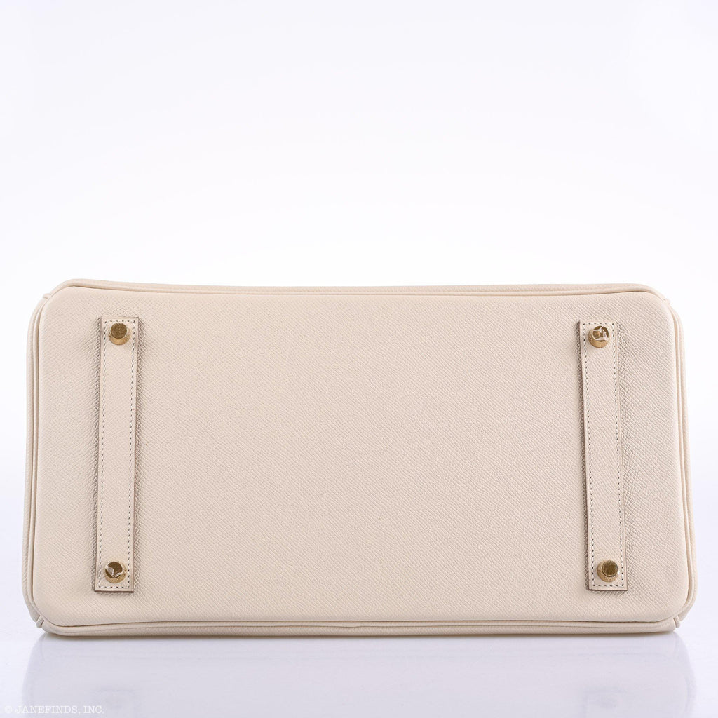 Hermes Birkin 35 Craie Epsom Gold Hardware - 2015, T - hardware detail