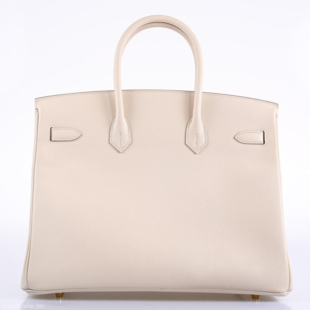 Hermes Birkin 35 Craie Epsom Gold Hardware - 2015, T - hardware detail