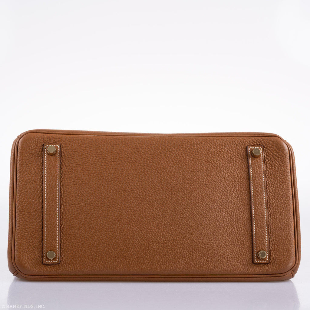 Hermes Birkin 35 Gold Togo Gold Hardware - Square O - hardware detail